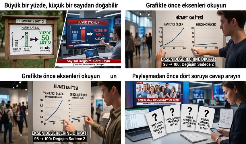 “Yüzde 50 arttı” ne demek? Haberlerdeki rakamları doğru okuma rehberi