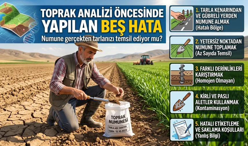 Toprak analizi öncesinde yapılan beş hata: Numune gerçekten tarlanızı temsil ediyor mu?